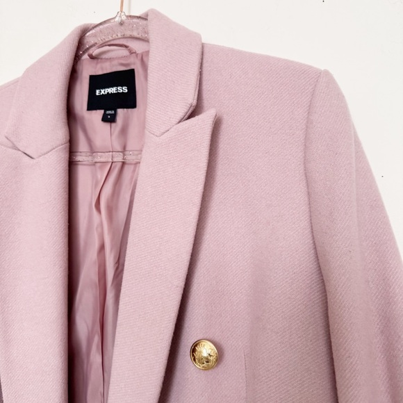 Women's Pink Wool Blend Coat - Picture 6 of 16
